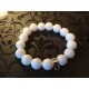 White Jade charm carrier bracelet